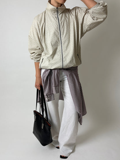 Oversized striped shirt | Off white / Bordeaux
