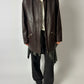 Leather jacket | Dark brown