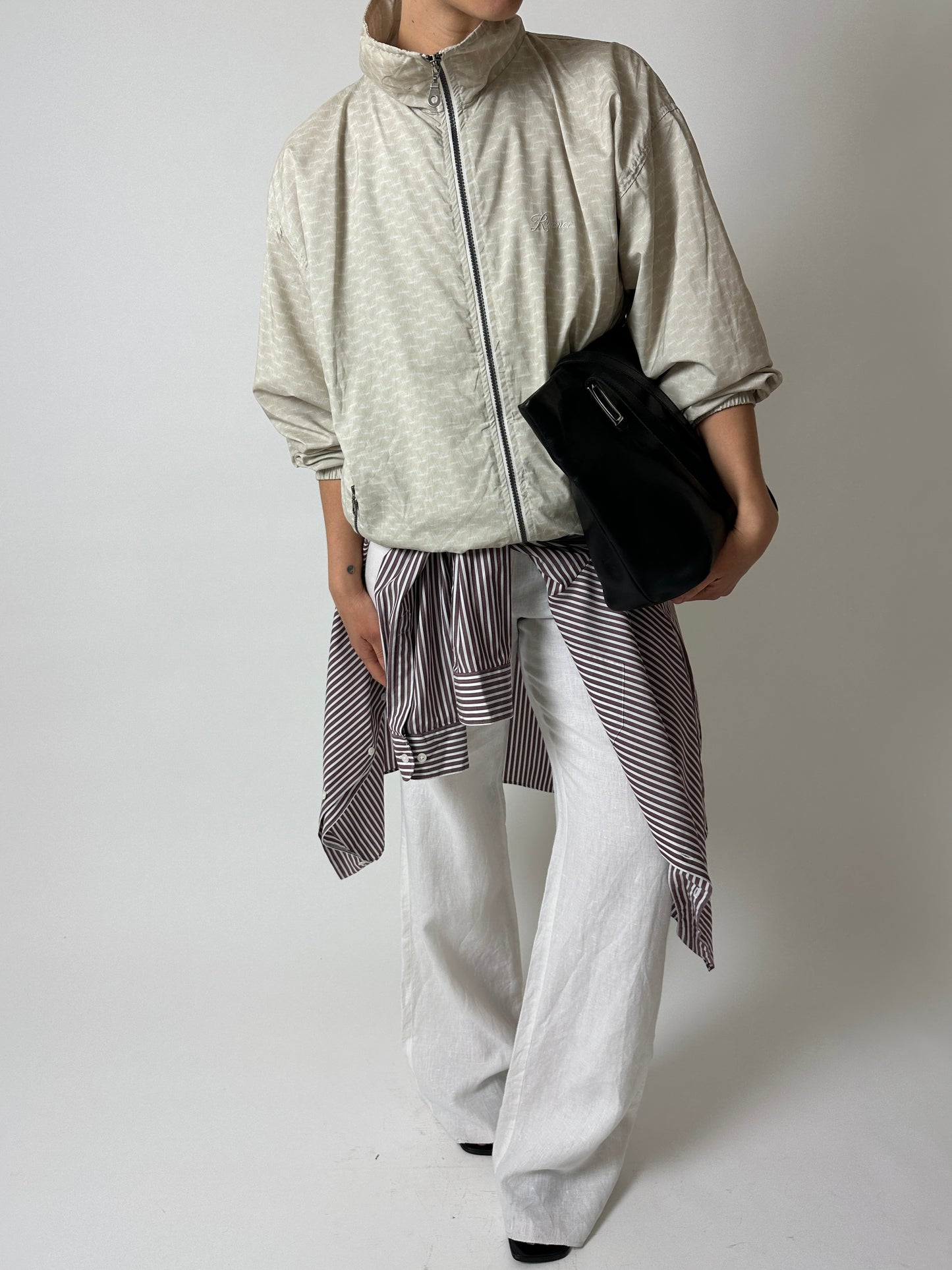 Vintage windbreaker jacket | Soft ecru