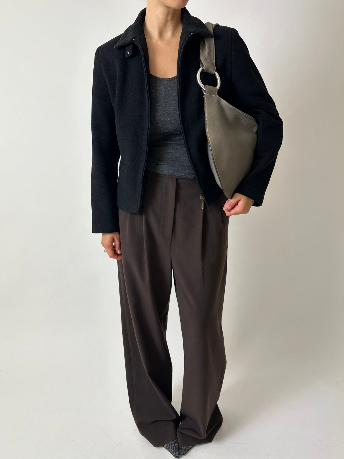 Wool cashmere jacket | Black