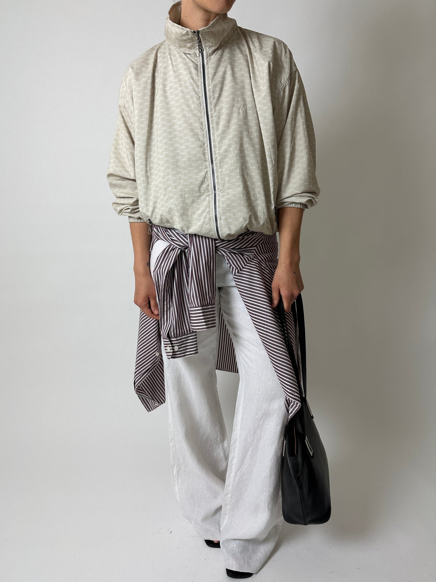 Vintage windbreaker jacket | Soft ecru