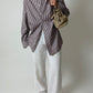 Oversized striped shirt | Off white / Bordeaux
