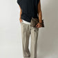 Wool v-neck vest | Dark grey