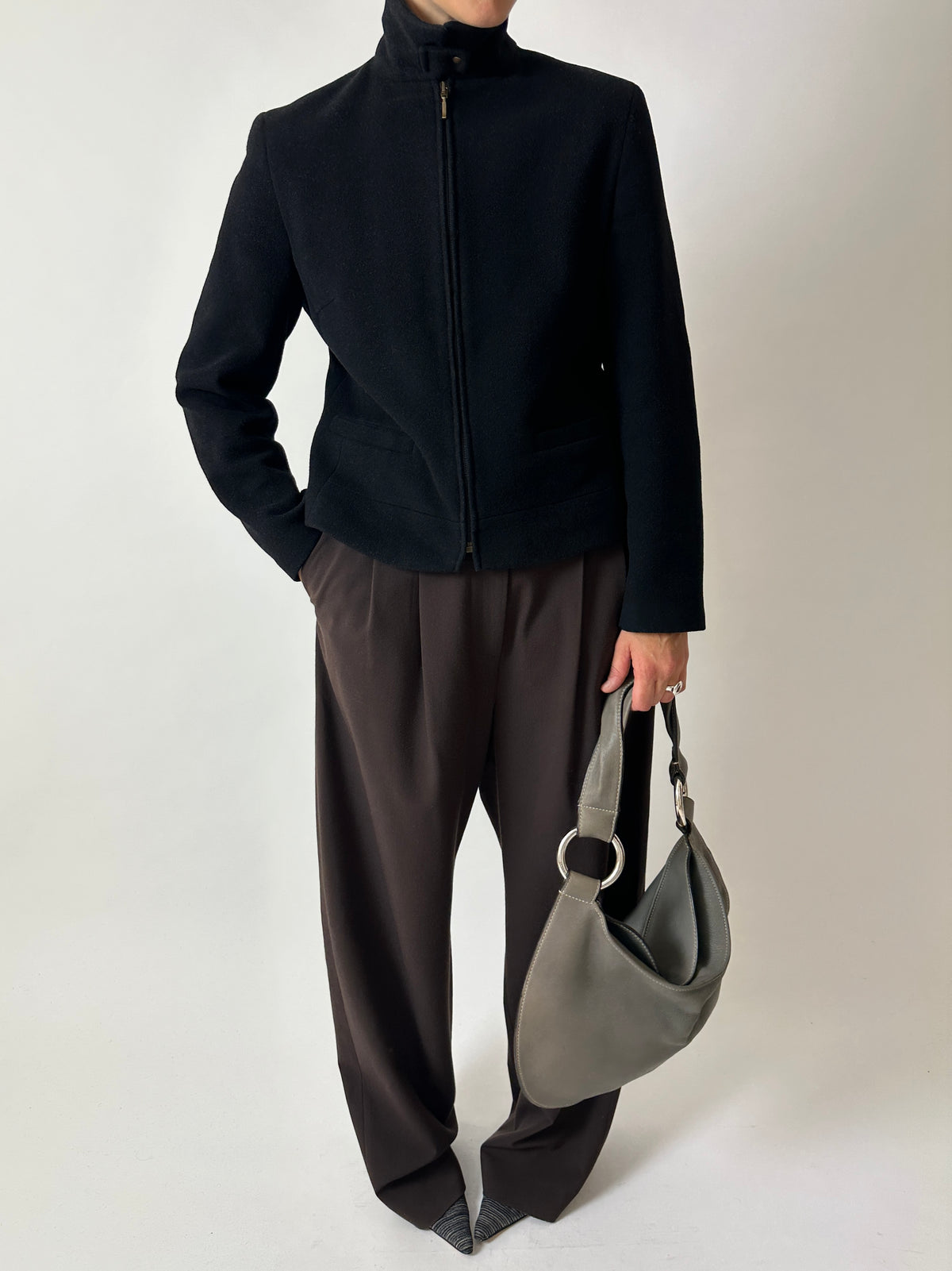 Wool cashmere jacket | Black