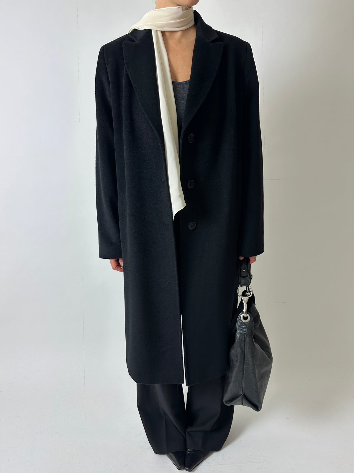 Long wool coat | Black