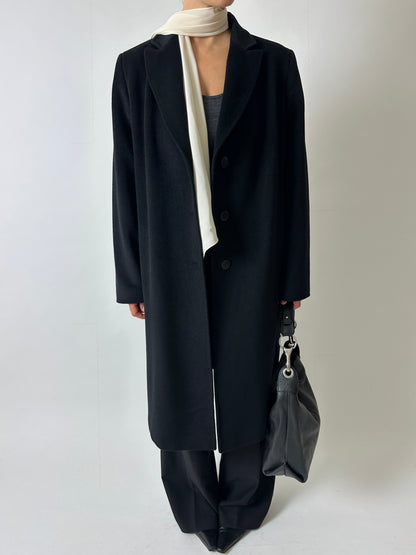 Long wool coat | Black