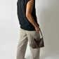 Wool v-neck vest | Dark grey