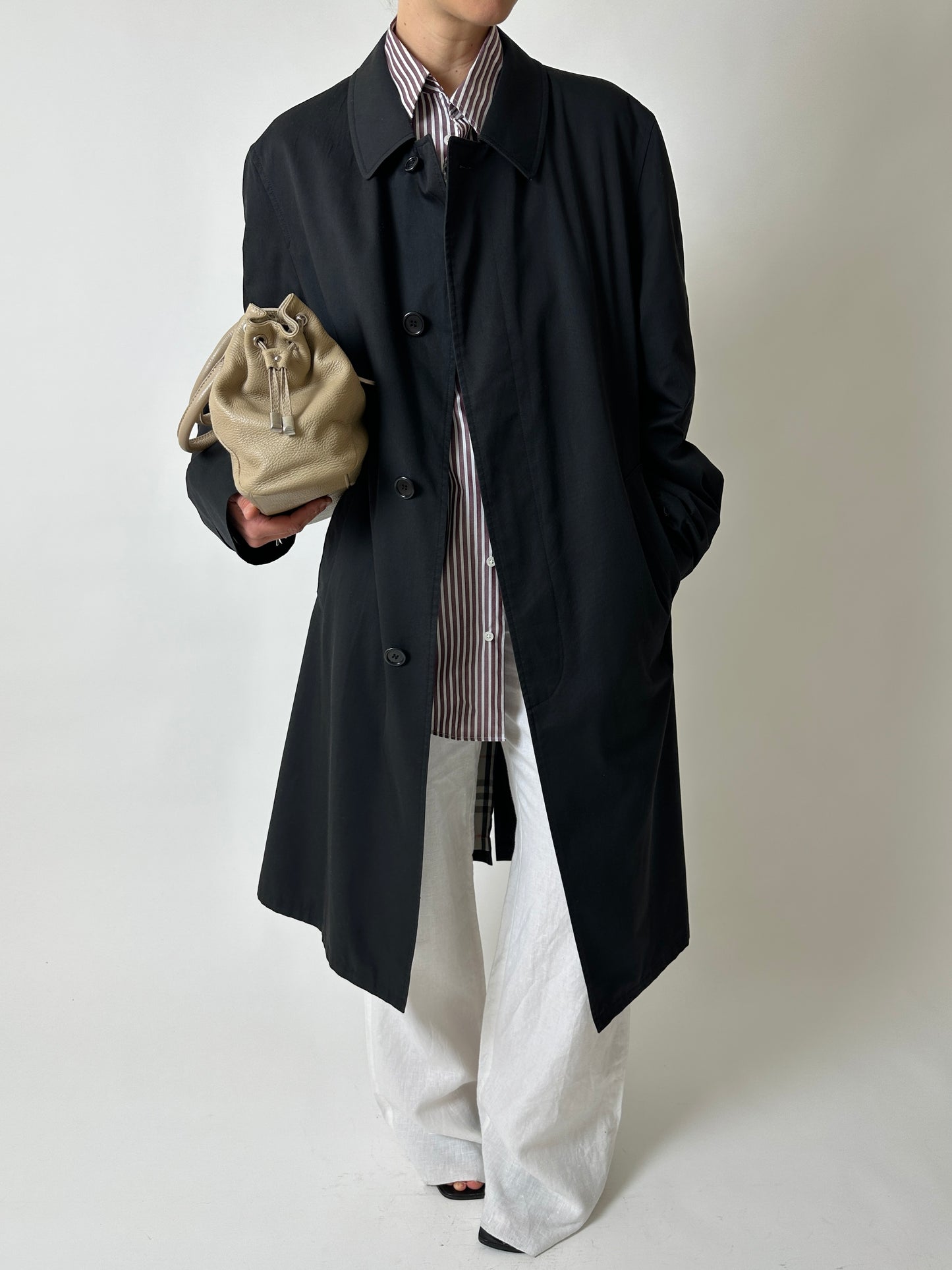 Long Mac coat | Black