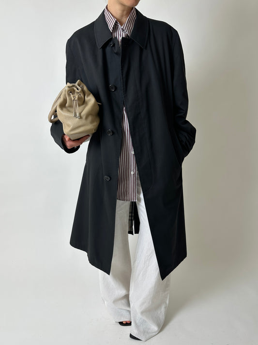Long Mac coat | Black