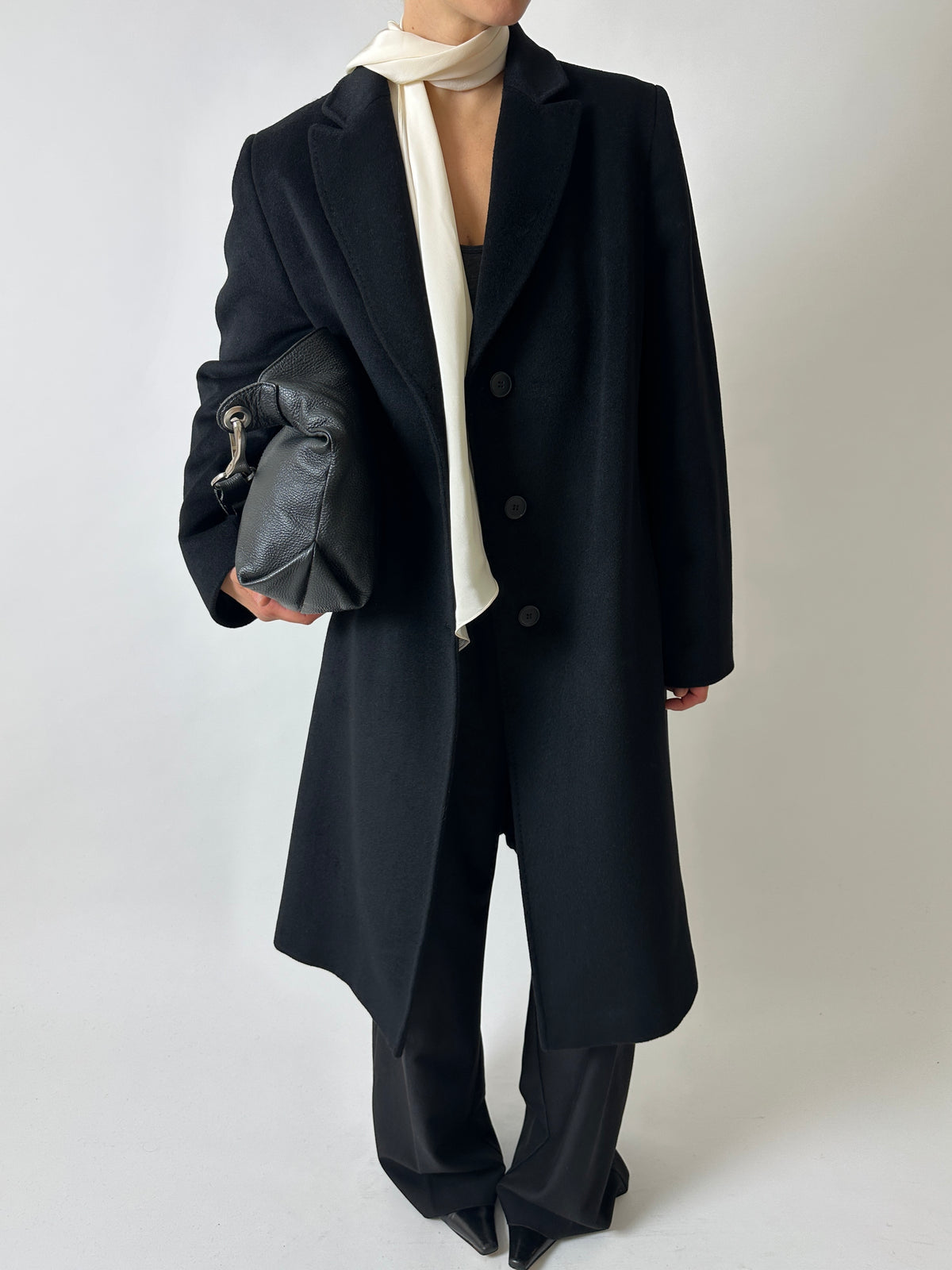 Long wool coat | Black