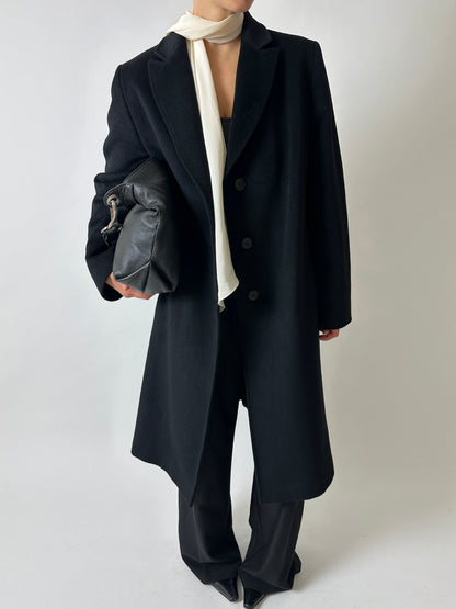 Long wool coat | Black