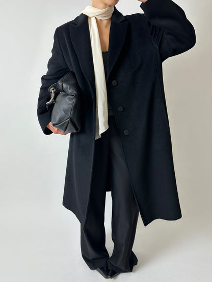 Long wool coat | Black