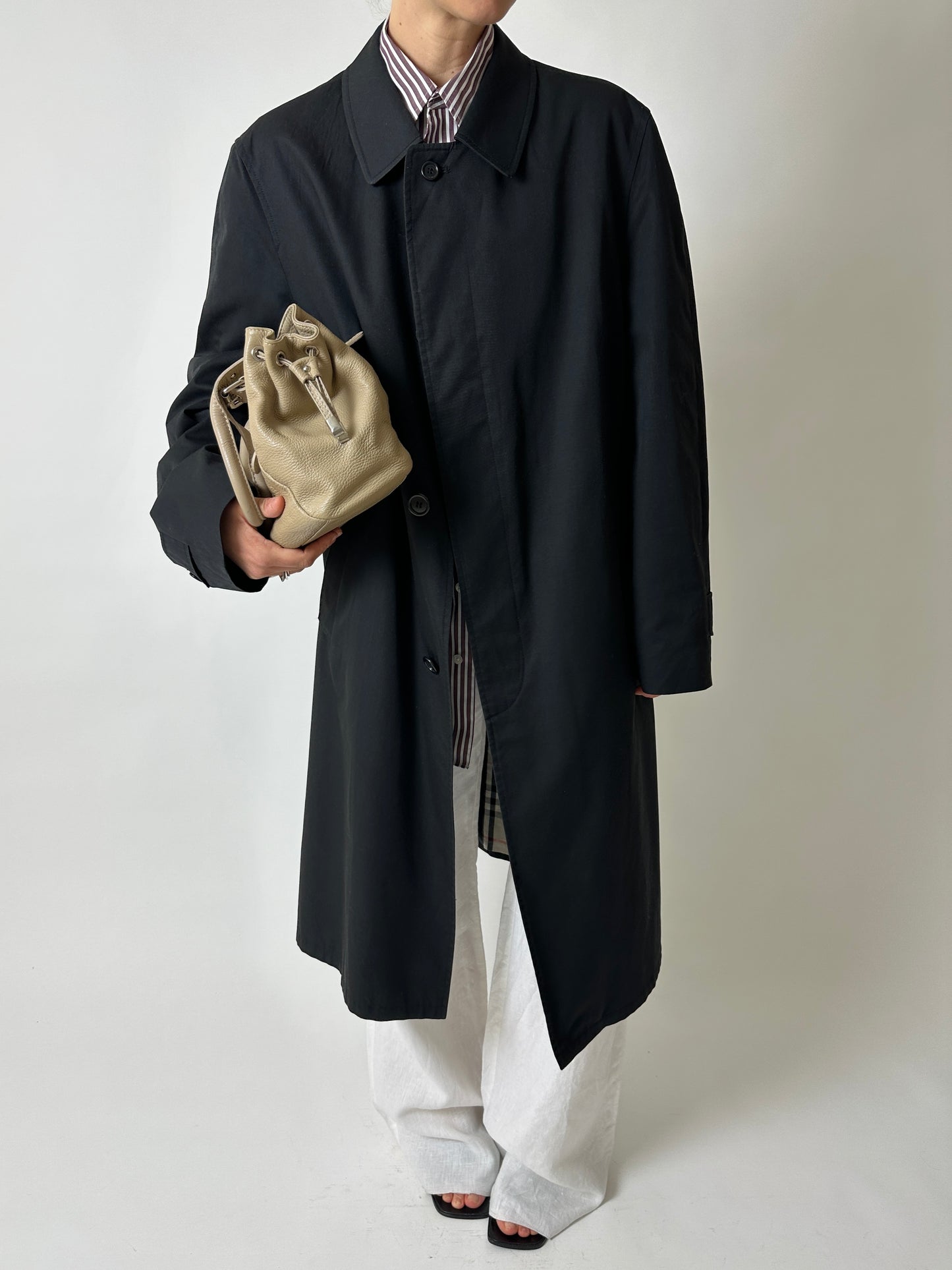 Long Mac coat | Black