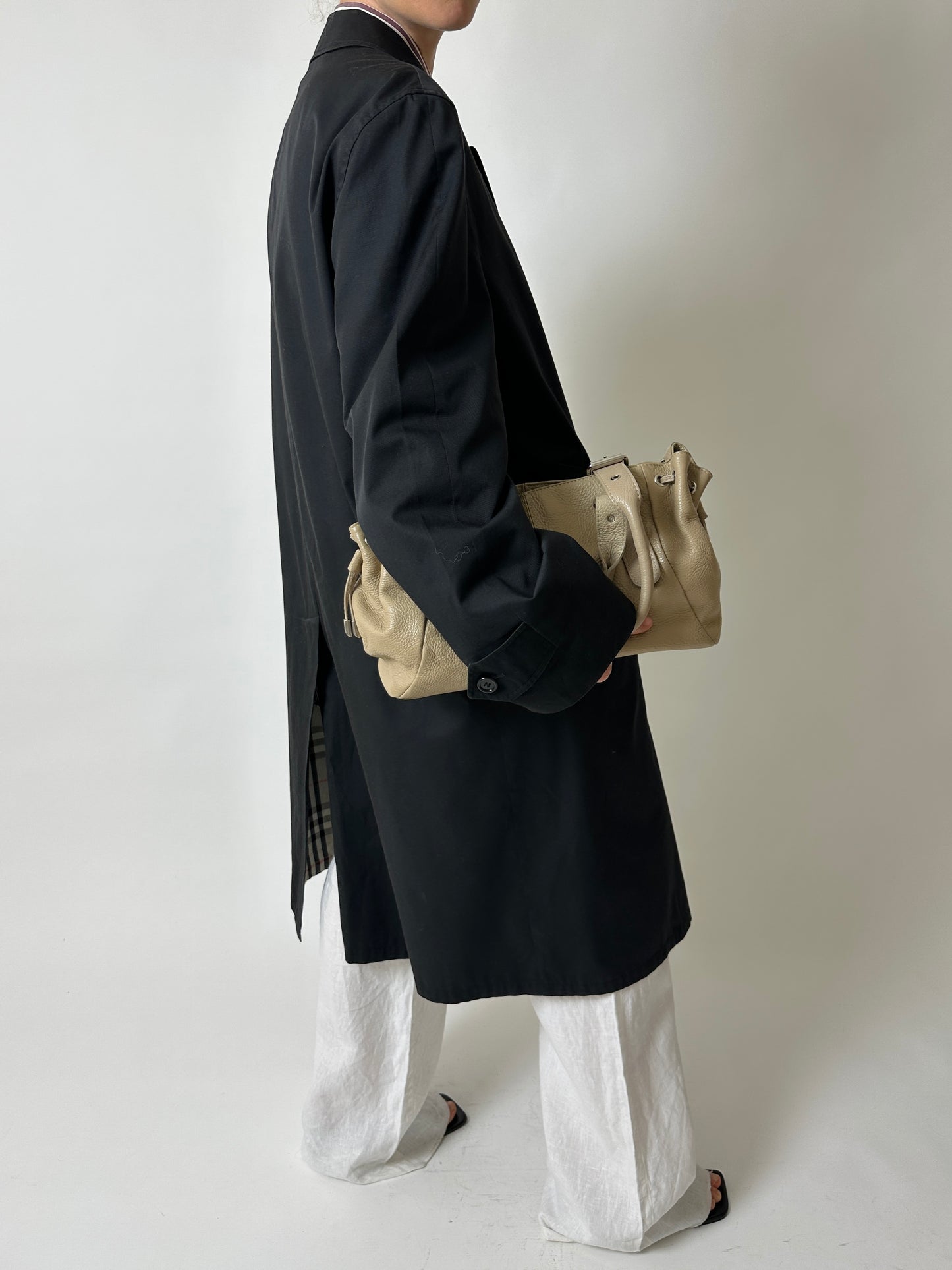 Long Mac coat | Black