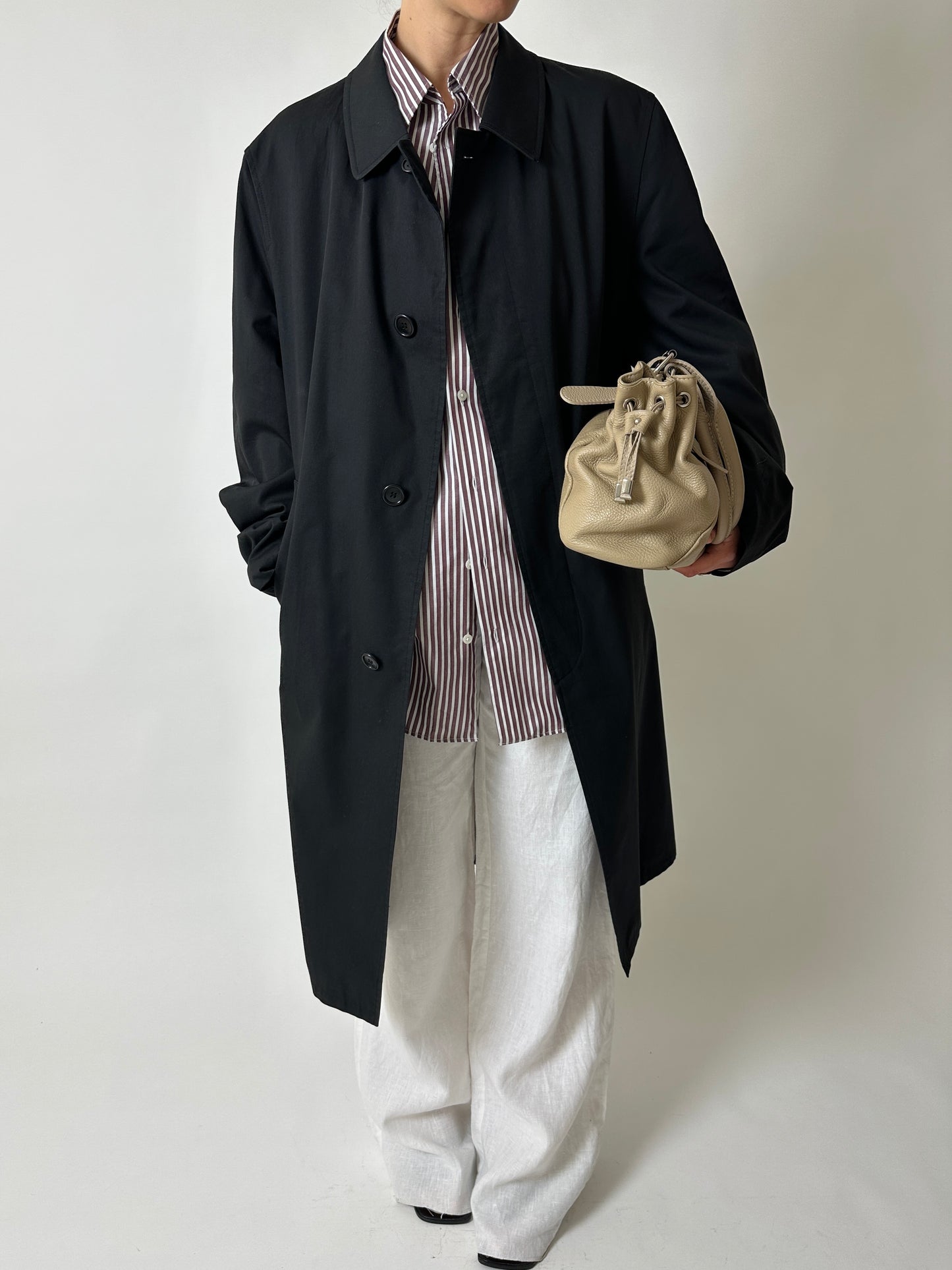 Long Mac coat | Black