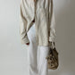 Cotton relaxed shirt | Soft Ecru