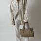 Leather shoulder bag | Soft ecru