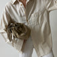 Cotton relaxed shirt | Soft Ecru