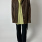 Leather minimal jacket | Dark brown