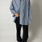 Oversized striped shirt | Blue / Butter