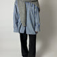 Oversized striped shirt | Blue / Butter