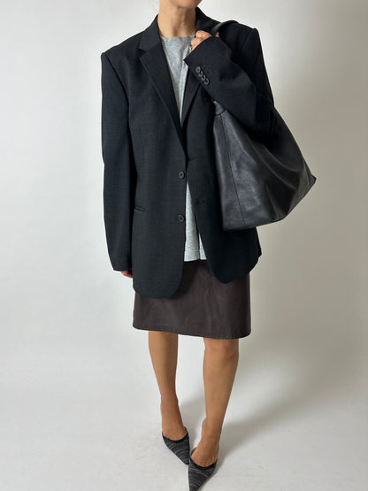 Relaxed fit blazer | Dark grey