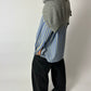 Oversized striped shirt | Blue / Butter