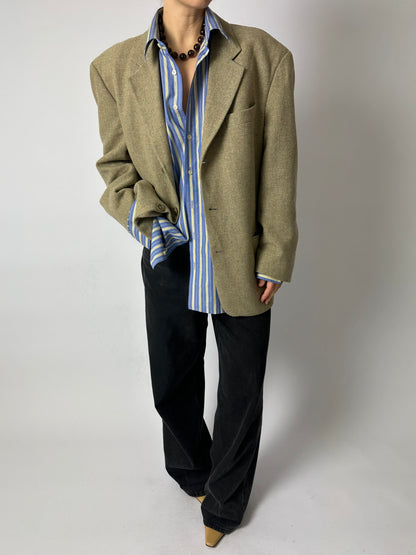 Hugo Boss woven blazer | Olive beige