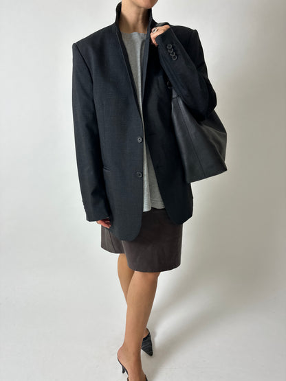 Relaxed fit blazer | Dark grey