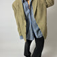 Oversized striped shirt | Blue / Butter