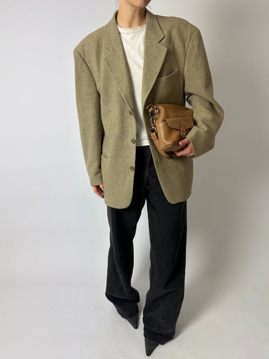 Hugo Boss woven blazer | Olive beige