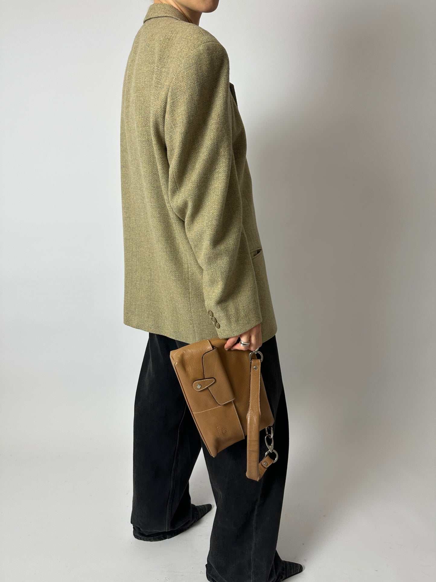 Hugo Boss woven blazer | Olive beige