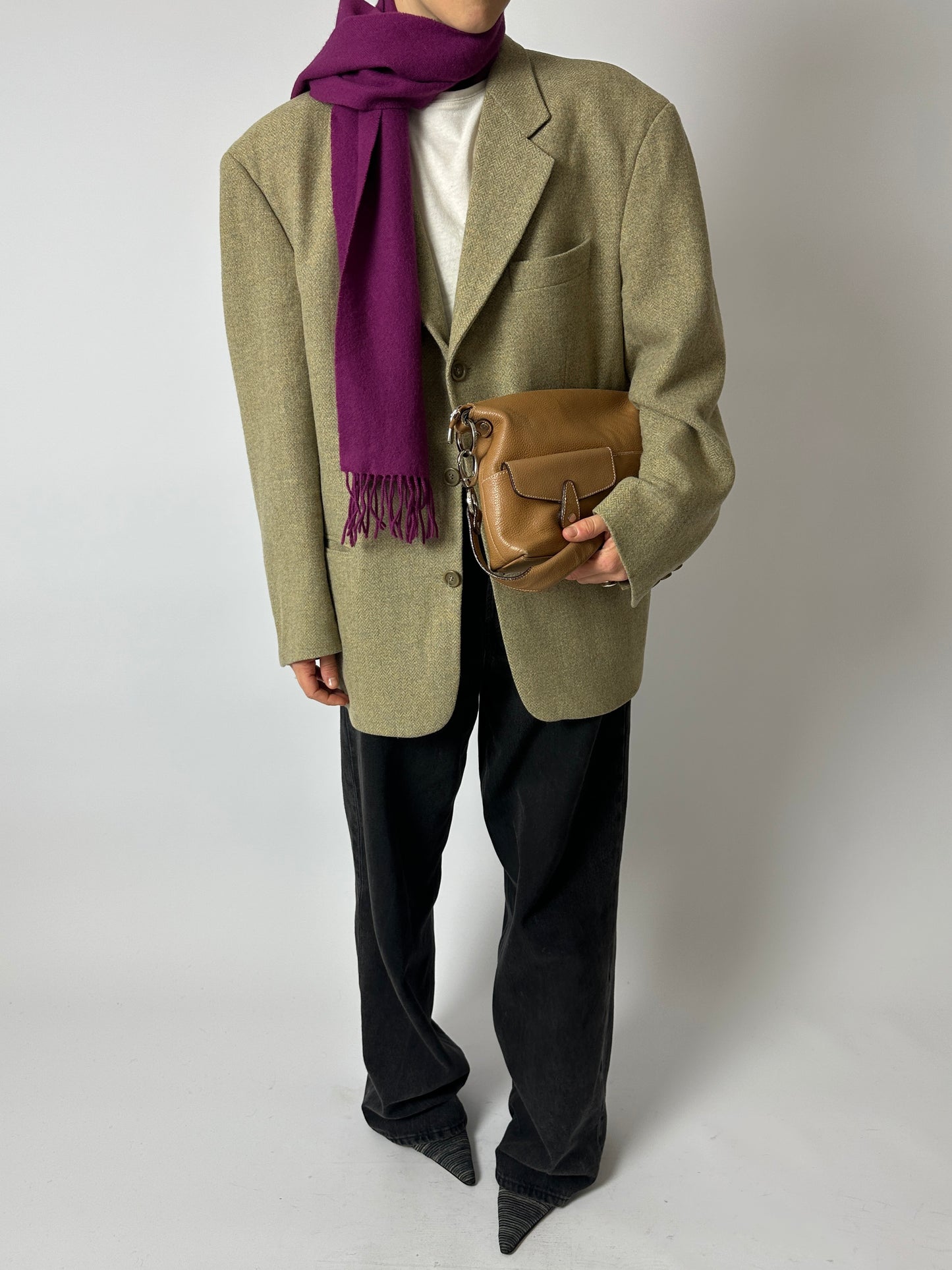 Hugo Boss woven blazer | Olive beige