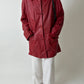 Long leather coat | Bright red