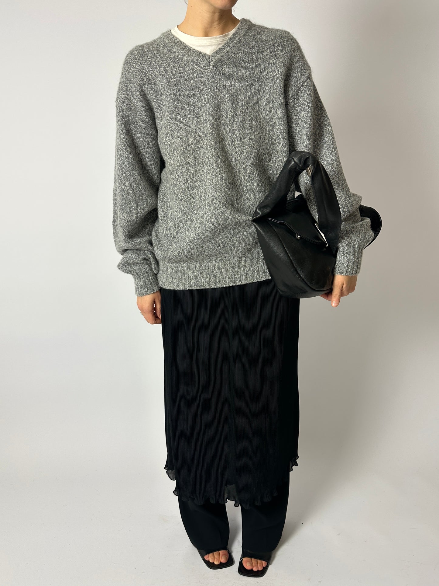 Leather shoulder bag | Black