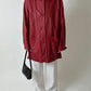 Long leather coat | Bright red