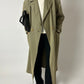 Long trench coat | Khaki green
