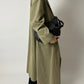 Long trench coat | Khaki green