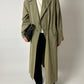 Long trench coat | Khaki green