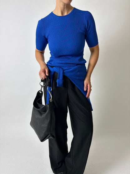 Silk rib top | Cobalt