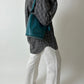 Leather bucket bag | Dark turquoise