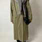 Long trench coat | Khaki green