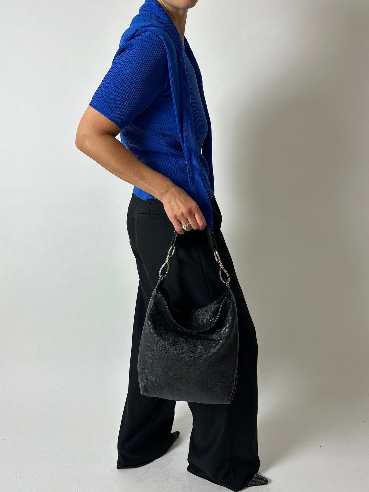 Silk rib top | Cobalt