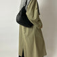 Long trench coat | Khaki green