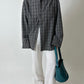 Relaxed checked shirt | Grey / White