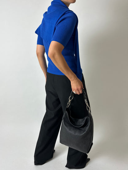 Silk rib top | Cobalt