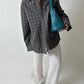 Relaxed checked shirt | Grey / White