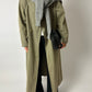 Long trench coat | Khaki green
