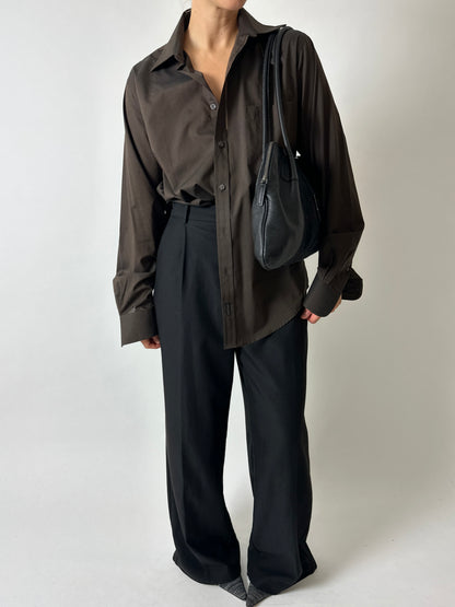 Leather shoulder bag | Black