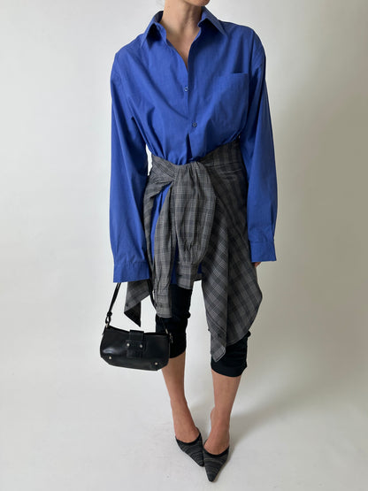 Relaxed checked shirt | Grey / White